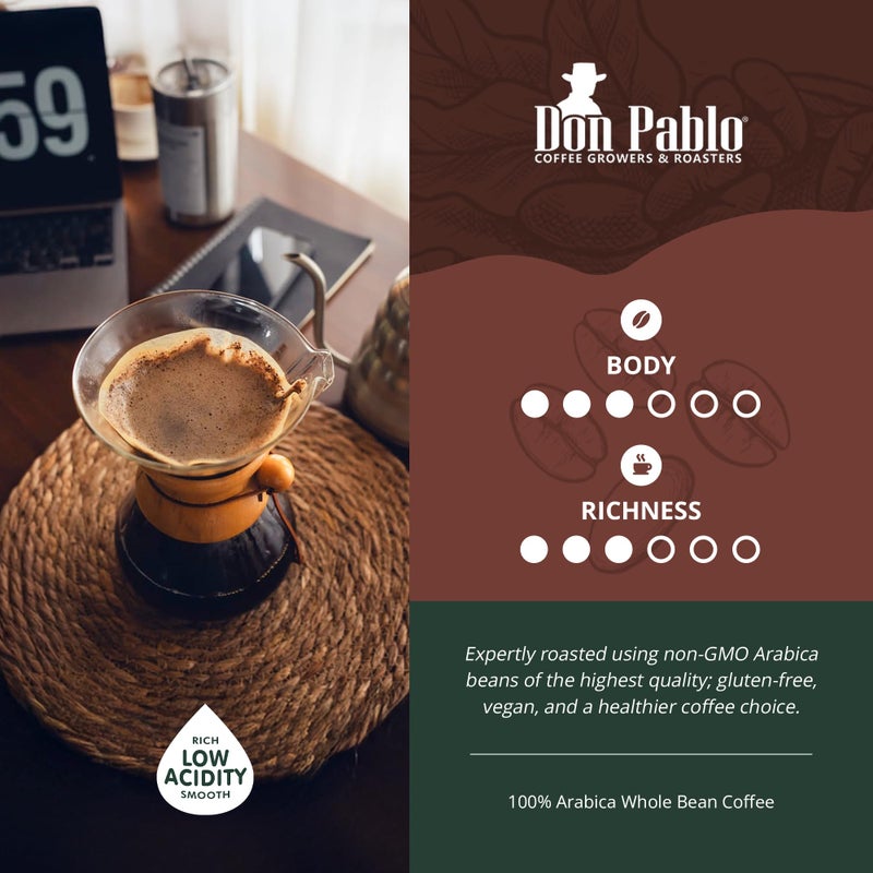 Cafe Don Pablo 2LB Don Pablo Colombian Supremo - Medium-Dark Roast - Whole Bean Coffee - Low Acidity - 2 Pound (2 lb) Bag - Image 5